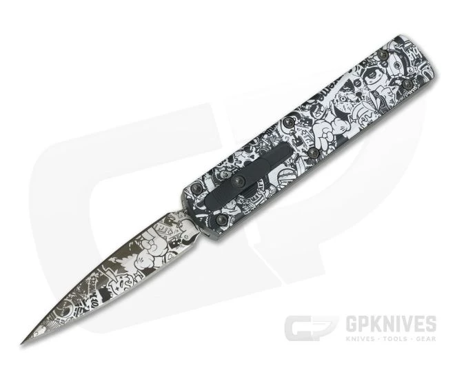 D Rocket Design Zulu Spear Black Sticker Bomb DLC M390 OTF Automatic 0006 1 D Rocket Design Zulu Spear Black Sticker Bomb DLC M390 OTF Automatic 0006