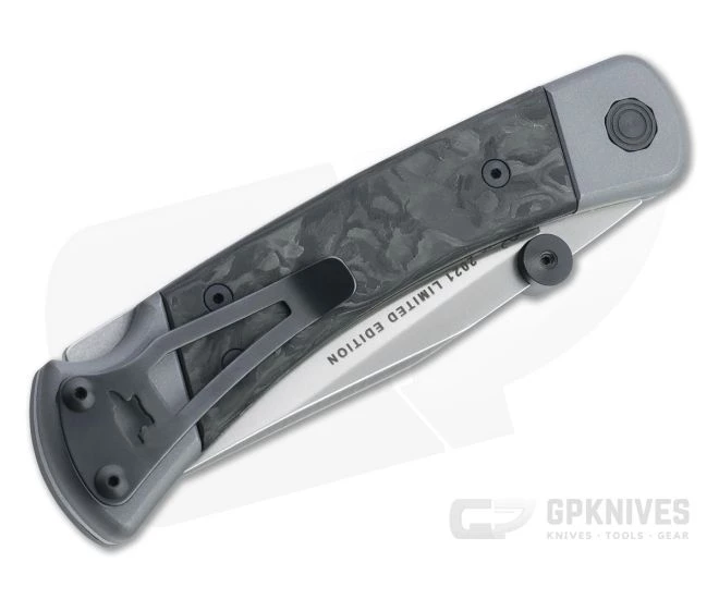 Buck Pro 110 Limited Satin S45VN Gray Aluminum Marbled Carbon Fiber Lock Back Folding Hunter 0110CFSLE1 2 Buck Pro 110 Limited Satin S45VN Gray Aluminum Marbled Carbon Fiber Lock Back Folding Hunter 0110CFSLE1 - Image 2