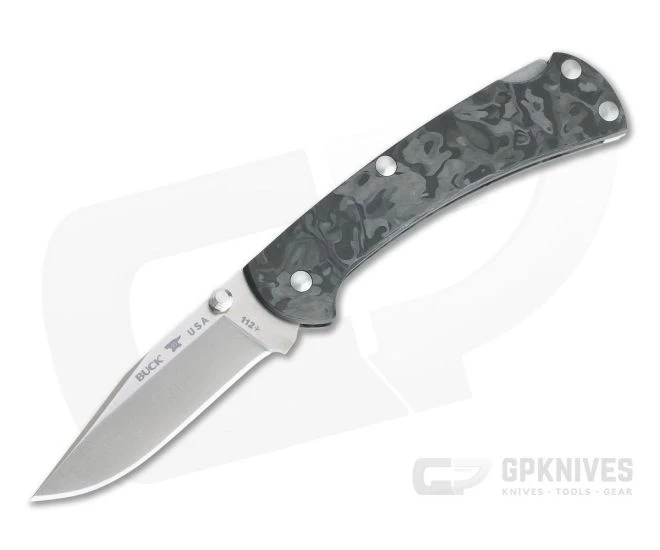 Buck 112 Slim Pro Limited Edition Marbled Carbon Fiber S30V Lock Back Folder 0112CFS2 1 Buck 112 Slim Pro Limited Edition Marbled Carbon Fiber S30V Lock Back Folder 0112CFS2