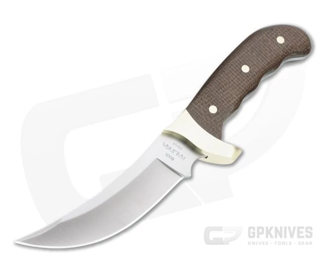 Buck Pro Kalinga Limited Satin S35VN Brown Burlap Micarta Skinner Fixed Blade 0401BRSLE 1 Buck Pro Kalinga Limited Satin S35VN Brown Burlap Micarta Skinner Fixed Blade 0401BRSLE