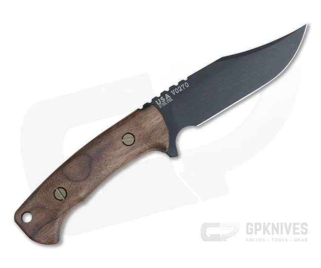 Hinderer Ranch Bowie Vintage Series Walnut Parkarized O1 Fixed Blade 0718 3 Hinderer Ranch Bowie Vintage Series Walnut Parkarized O1 Fixed Blade 0718 - Image 3