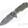 Hinderer Knives Full Track Spanto S35VN Battlefield Pickup OD Green G10 Tri-Way Pivot Flipper 0723