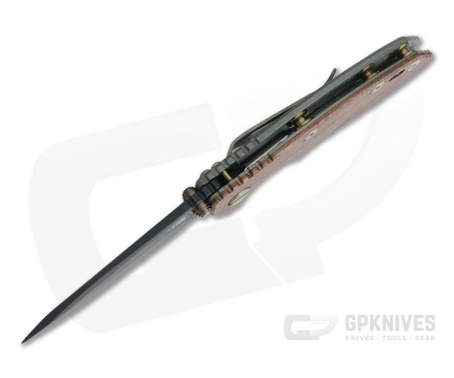 Hinderer XM-18 3" Vintage Series GEN 6 Parkerized O1 Spear Point Smooth Walnut Battle Green Tri-Way Pivot Flipper 0770 3 Hinderer XM-18 3" Vintage Series GEN 6 Parkerized O1 Spear Point Smooth Walnut Battle Green Tri-Way Pivot Flipper 0770 - Image 3