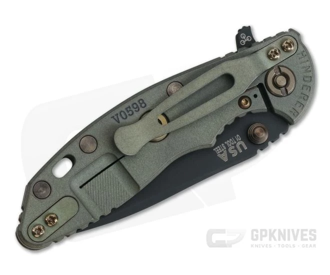 Hinderer XM-18 3" Vintage Series GEN 6 Parkerized O1 Spear Point Smooth Walnut Battle Green Tri-Way Pivot Flipper 0772 2 Hinderer XM-18 3" Vintage Series GEN 6 Parkerized O1 Spear Point Smooth Walnut Battle Green Tri-Way Pivot Flipper 0772 - Image 2