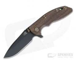 Hinderer XM-18 3" Vintage Series GEN 6 Parkerized O1 Spear Point Textured Walnut Battle Green Tri-Way Pivot Flipper 0773