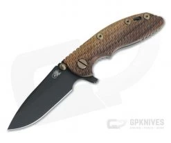 Hinderer XM-18 3" Vintage Series GEN 6 Parkerized O1 Spear Point Textured Walnut Battle Green Tri-Way Pivot Flipper 0776