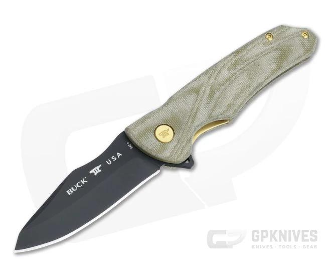 Buck Legacy Sprint Ops Pro LTD Black S45VN Green Micarta Flipper 0842GRSLE 1 Buck Legacy Sprint Ops Pro LTD Black S45VN Green Micarta Flipper 0842GRSLE
