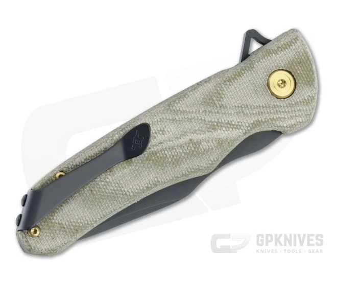 Buck Legacy Sprint Ops Pro LTD Black S45VN Green Micarta Flipper 0842GRSLE 2 Buck Legacy Sprint Ops Pro LTD Black S45VN Green Micarta Flipper 0842GRSLE - Image 2