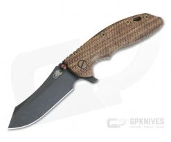 Hinderer XM-18 3.5" Vintage Series Parkerized O1 Skinner Textured Walnut Battle Green Tri-Way Pivot Flipper 0859