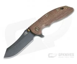 Hinderer XM-18 3.5" Vintage Series Parkerized O1 Skinner Textured Walnut Battle Green Tri-Way Pivot Flipper 0860