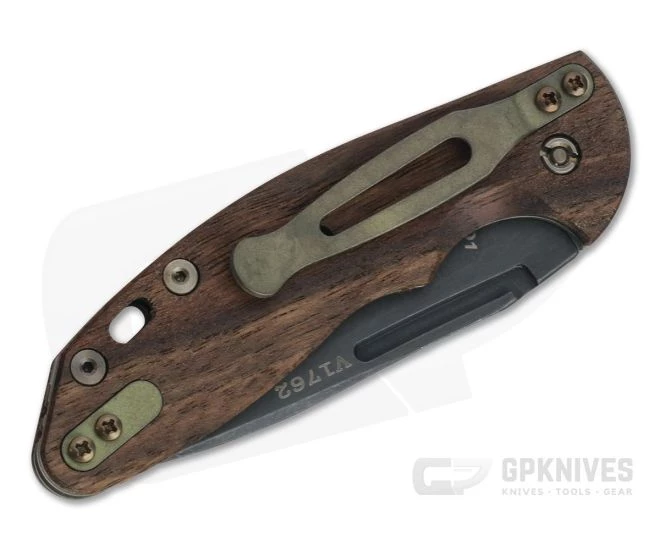 Hinderer XM Slippy Vintage Series Black O1 Spear Point Smooth Walnut Battle Green Slip Joint 0946 2 Hinderer XM Slippy Vintage Series Black O1 Spear Point Smooth Walnut Battle Green Slip Joint 0946 - Image 2