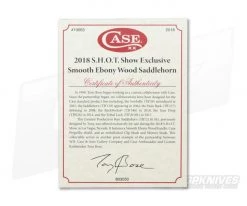 Case Small Saddlehorn Ebony Wood SHOT Show 2018 Bose Limited Edition 10663 5 Case Small Saddlehorn Ebony Wood SHOT Show 2018 Bose Limited Edition 10663 -Limited Edition Knives Sales 2022 10663 3