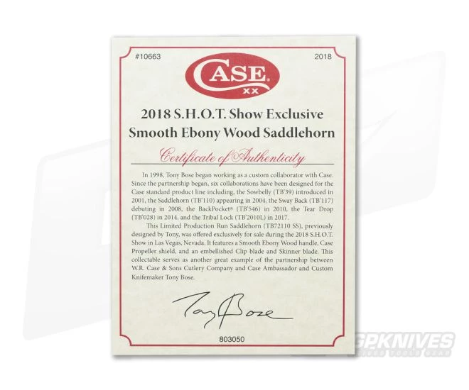 Case Small Saddlehorn Ebony Wood SHOT Show 2018 Bose Limited Edition 10663 3 Case Small Saddlehorn Ebony Wood SHOT Show 2018 Bose Limited Edition 10663 - Image 3