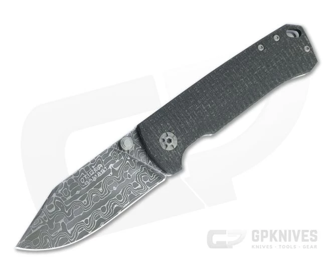 Boker Solingen Tiger Tank Damascus Jute Micarta Frame Lock Folder 111103DAM 1 Boker Solingen Tiger Tank Damascus Jute Micarta Frame Lock Folder 111103DAM