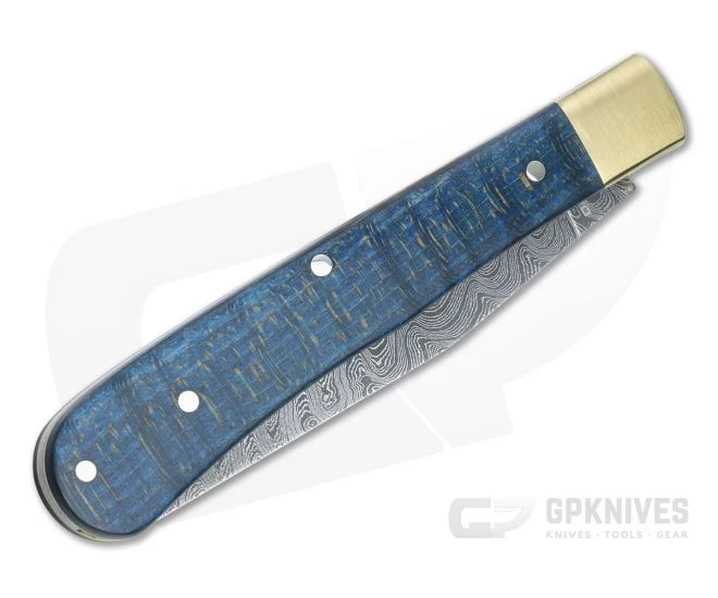 Boker Solingen Trapper Uno 2021 Annual Damascus Blue Curly Maple Slip Joint Collector's Knife 1132021DAM 2 Boker Solingen Trapper Uno 2021 Annual Damascus Blue Curly Maple Slip Joint Collector's Knife 1132021DAM - Image 2