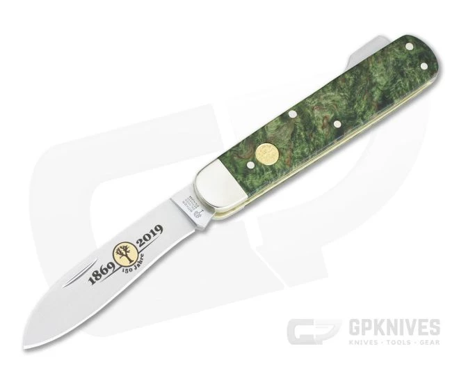Boker Solingen Hunter's Knife Mono 150th Anniversary Green Curly Birch N690 Folder 116030 1 Boker Solingen Hunter's Knife Mono 150th Anniversary Green Curly Birch N690 Folder 116030