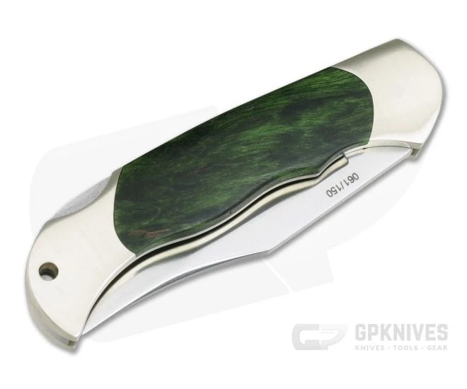 Boker Solingen Boy Scout Knife 150th Anniversary Green Curly Birch N690 Folder 116118 2 Boker Solingen Boy Scout Knife 150th Anniversary Green Curly Birch N690 Folder 116118 - Image 2