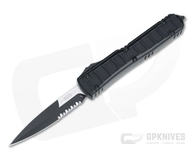 Microtech Ultratech II Stepside Bayonet Signature Tactical Part Serrated M390 Automatic Knife 120II-2TS 1 Microtech Ultratech II Stepside Bayonet Signature Tactical Part Serrated M390 Automatic Knife 120II-2TS