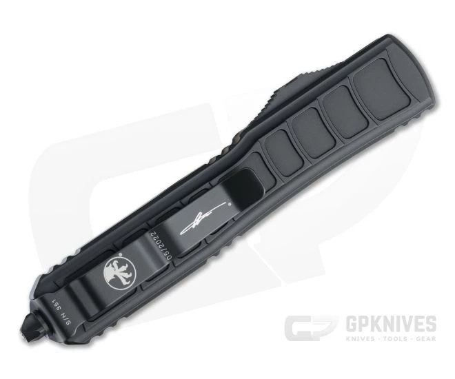 Microtech Ultratech II Stepside Bayonet Signature Tactical Part Serrated M390 Automatic Knife 120II-2TS 2 Microtech Ultratech II Stepside Bayonet Signature Tactical Part Serrated M390 Automatic Knife 120II-2TS - Image 2
