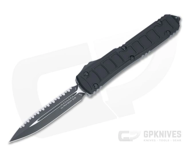 Microtech Ultratech II Stepside D/E Signature Tactical Full Serrated M390 Automatic Knife 122II-3TS 1 Microtech Ultratech II Stepside D/E Signature Tactical Full Serrated M390 Automatic Knife 122II-3TS