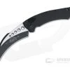 Microtech Hawk Automatic Karambit Smooth Black Tactical Plain Edge CTS-204P Black Aluminum 166-1T