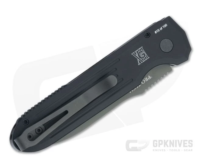 Protech PDW Invictus USN Gathering XII Black Automatic Knife 2 Protech PDW Invictus USN Gathering XII Black Automatic Knife - Image 2