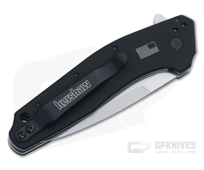Kershaw Dividend Black Handle Stonewash M390 Flipper 1812BLK 2 Kershaw Dividend Black Handle Stonewash M390 Flipper 1812BLK - Image 2