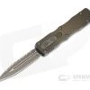 Microtech Signature Dirac D/E Antique Bronze Apocalyptic Full Serrated M390 OTF Automatic 225-15APABS