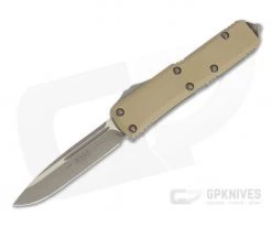 Microtech UTX-85 S/E Signature Bronze Apocalyptic M390 Tan G10 Top OTF Automatic Knife 231-13APGTTAS