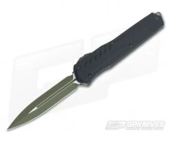 Microtech Cypher MK7 D/E Green Black Hardware Double Edge OTF Automatic Knife 242M-1GRBK
