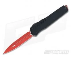 Microtech Cypher MK7 D/E Red Double Edge OTF Automatic Knife 242M-1RDBK