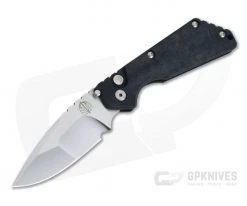 Protech Strider SnG Compound Ground Mirror Polished Blade Black Canvas Micarta Automatic Knife 2440-MIRROR