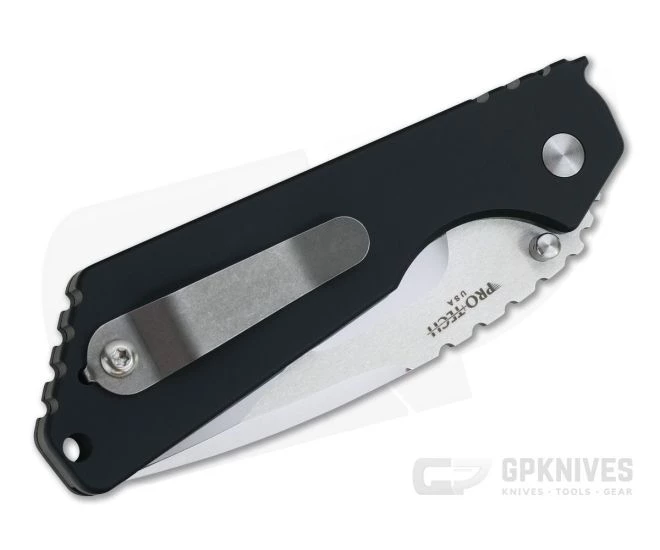 Protech Strider SnG Compound Ground Mirror Polished Blade Black Canvas Micarta Automatic Knife 2440-MIRROR 2 Protech Strider SnG Compound Ground Mirror Polished Blade Black Canvas Micarta Automatic Knife 2440-MIRROR - Image 2