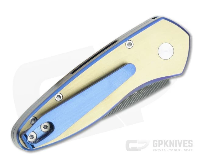 Protech Sprint Titanium Custom Vegas Forge Herringbone Damascus Two-Tone 3D Wave Automatic 2951-H 2 Protech Sprint Titanium Custom Vegas Forge Herringbone Damascus Two-Tone 3D Wave Automatic 2951-H - Image 2