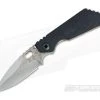 Mick Strider Custom SnG Spear Point Flat Black Custom Graphic Textured Titanium