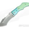 Alan Folts Curvo Folder Two-Tone CPM-154 Florentine Titanium Bolster Glow Kirinite