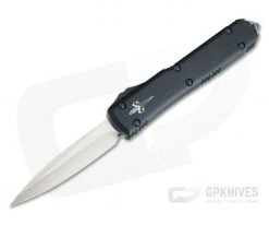 Marfione Custom Ultratech Single Edge Mirror Polish Elmax Blue Ringed Hardware OTF Automatic Knife
