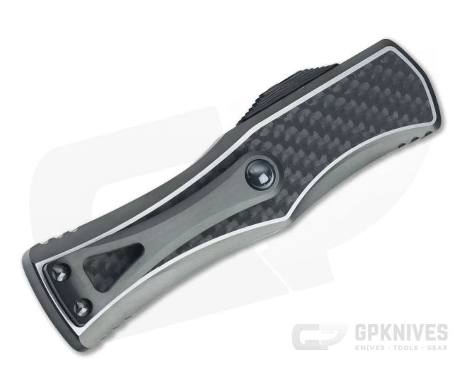 Marfione Custom Hera Double Edge Hot Blued Mosaic Damascus Carbon Fiber Titanium OTF Automatic 4585 2 Marfione Custom Hera Double Edge Hot Blued Mosaic Damascus Carbon Fiber Titanium OTF Automatic 4585 - Image 2