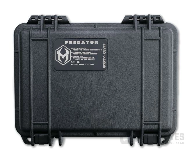 Heretic Knives Predator Manticore-E Tanto Set Battleworn DLC Red Camo Carbon Fiber OTF Automatic 4677 8 Heretic Knives Predator Manticore-E Tanto Set Battleworn DLC Red Camo Carbon Fiber OTF Automatic 4677 - Image 8