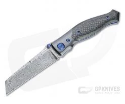Alan Folts Linear Prototype Tier 3 Damasteel Zirconium Bolstered Carbon Fiber Liner Lock Folder 4681