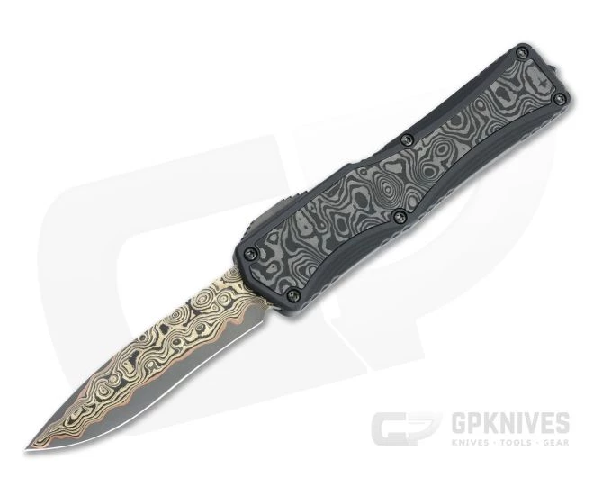 Heretic Custom Colossus Recurve Bakers Forge Damascus Black Dunes Fat Carbon OTF Automatic 4698 1 Heretic Custom Colossus Recurve Bakers Forge Damascus Black Dunes Fat Carbon OTF Automatic 4698