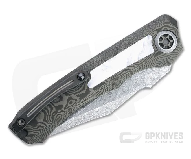 Heretic Custom Wraith Auto Vegas Forge Damascus Bowie Pearl and Fat Carbon Automatic 4725 2 Heretic Custom Wraith Auto Vegas Forge Damascus Bowie Pearl and Fat Carbon Automatic 4725 - Image 2