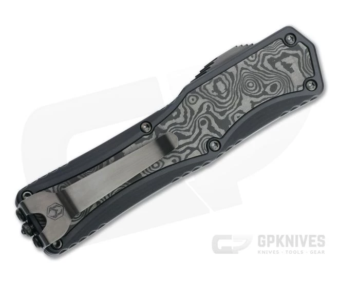 Heretic Custom Colossus Recurve Bakers Forge Damascus Black Dunes Fat Carbon OTF Automatic 4726 2 Heretic Custom Colossus Recurve Bakers Forge Damascus Black Dunes Fat Carbon OTF Automatic 4726 - Image 2