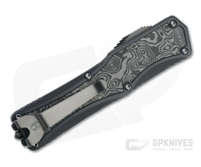 Heretic Custom Colossus D/E Bakers Forge Damascus Black Dunes Fat Carbon OTF Automatic 4727 2 Heretic Custom Colossus D/E Bakers Forge Damascus Black Dunes Fat Carbon OTF Automatic 4727 - Image 2