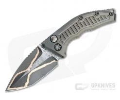Heretic Custom Medusa Tanto Bakers Forge Damascus Frag DLC Titanium Automatic Knife 4729
