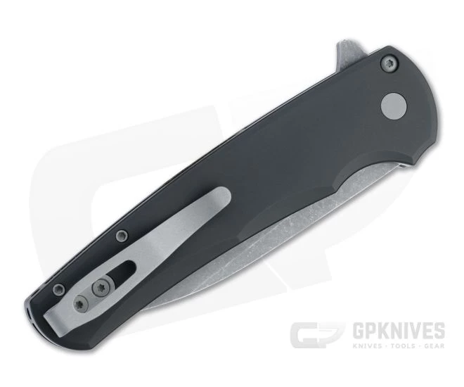 Protech Malibu Flipper Black GPK Exclusive Acid Washed 20CV Modified Wharncliffe Button Lock Folder 5102-AW 2 Protech Malibu Flipper Black GPK Exclusive Acid Washed 20CV Modified Wharncliffe Button Lock Folder 5102-AW - Image 2