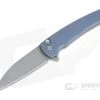 Protech Malibu Custom Wharncliffe Acid Washed 20CV Distressed Blue 3D Titanium Flipper 5141-AW-BLUE