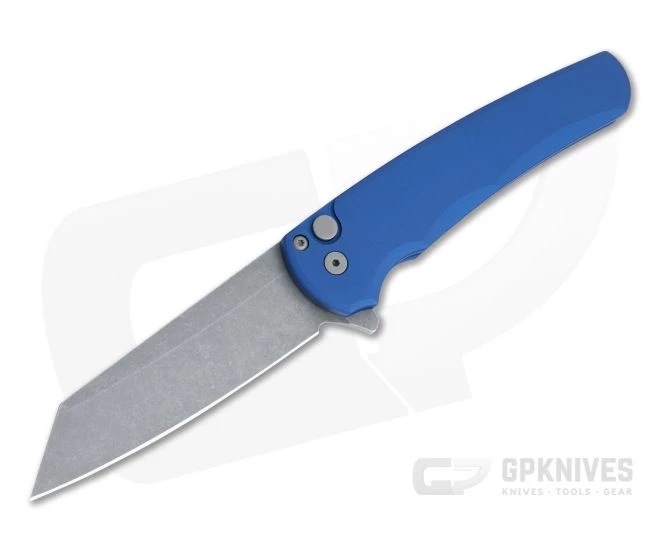 Protech Malibu Reverse Tanto GPK Exclusive Acid Washed 20CV Blue Button Lock Flipper 5202-BLUE 1 Protech Malibu Reverse Tanto GPK Exclusive Acid Washed 20CV Blue Button Lock Flipper 5202-BLUE