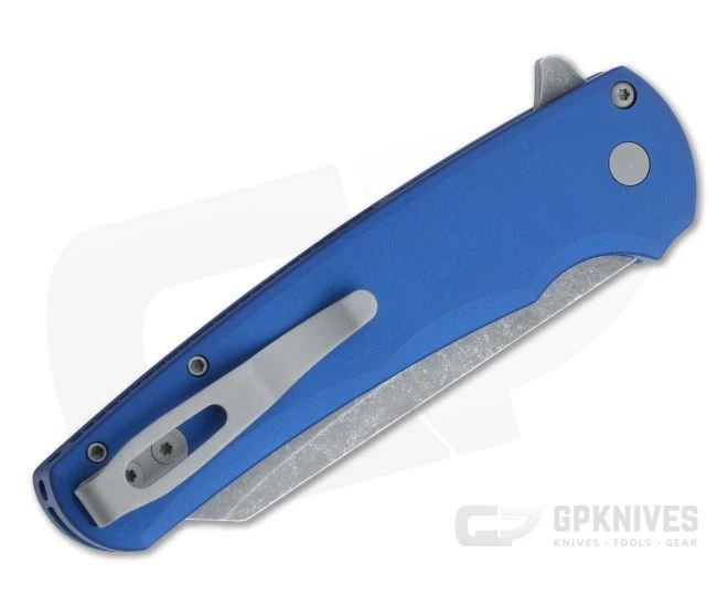 Protech Malibu Reverse Tanto GPK Exclusive Acid Washed 20CV Blue Button Lock Flipper 5202-BLUE 2 Protech Malibu Reverse Tanto GPK Exclusive Acid Washed 20CV Blue Button Lock Flipper 5202-BLUE - Image 2