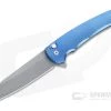 Protech Malibu Blue 3D Titanium Custom Stonewashed 20CV Reverse Tanto Flipper 5241-BLUE